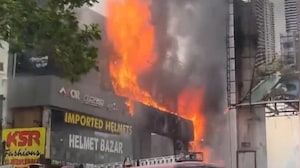 Fire Breaks Out In Electronics Market Area Of Hyderabad's Ameerpet
