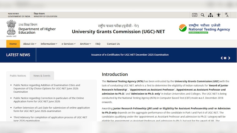 UGC NET June 2026 Admit Card By June 15, City Slip On June 10