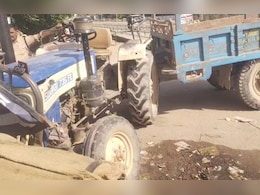 चेकिंग के दौरान ट्रैक्टर-ट्राली ने परिवहन दल को मारी टक्कर, 7KM पीछा कर दबोचा