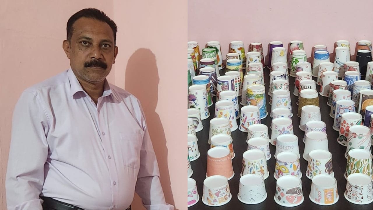 858 पेपर कप का अनोखा कलेक्शन, भारतीय शख्स ने बनाया वर्ल्ड रि