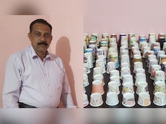 858 पेपर कप का अनोखा कलेक्शन, भारतीय शख्स ने बनाया वर्ल्ड रिकॉर्ड, 31 देशों से जुटाए कप