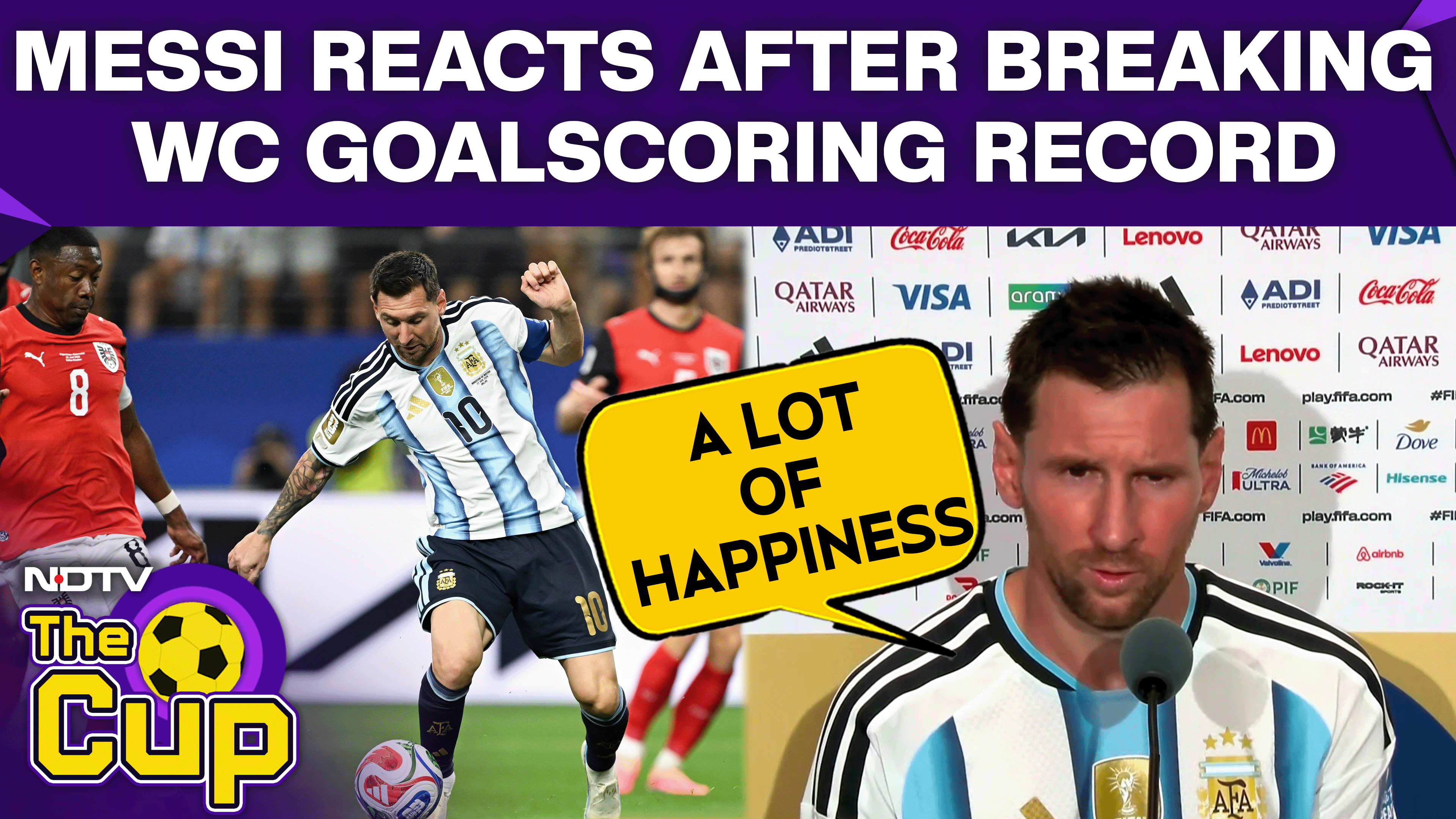 FIFA World Cup 2026 | Messi Reacts After Breaking World Cup Goalscoring Record: 'A Lot of Happiness'