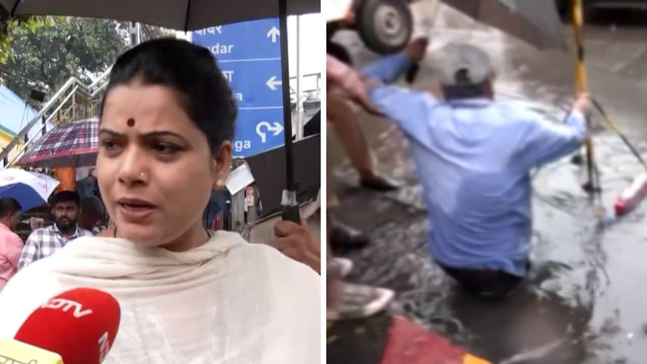 Video: Mumbai Civic Body Worker Falls Into Manhole In Front Of Mayor
