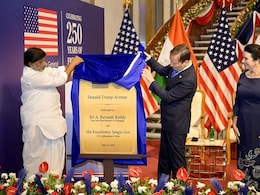 Road Named After Donald Trump Inaugurated Near US Consulate In Hyderabad