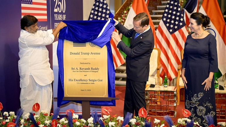 Road Named After Donald Trump Inaugurated Near US Consulate In Hyderabad