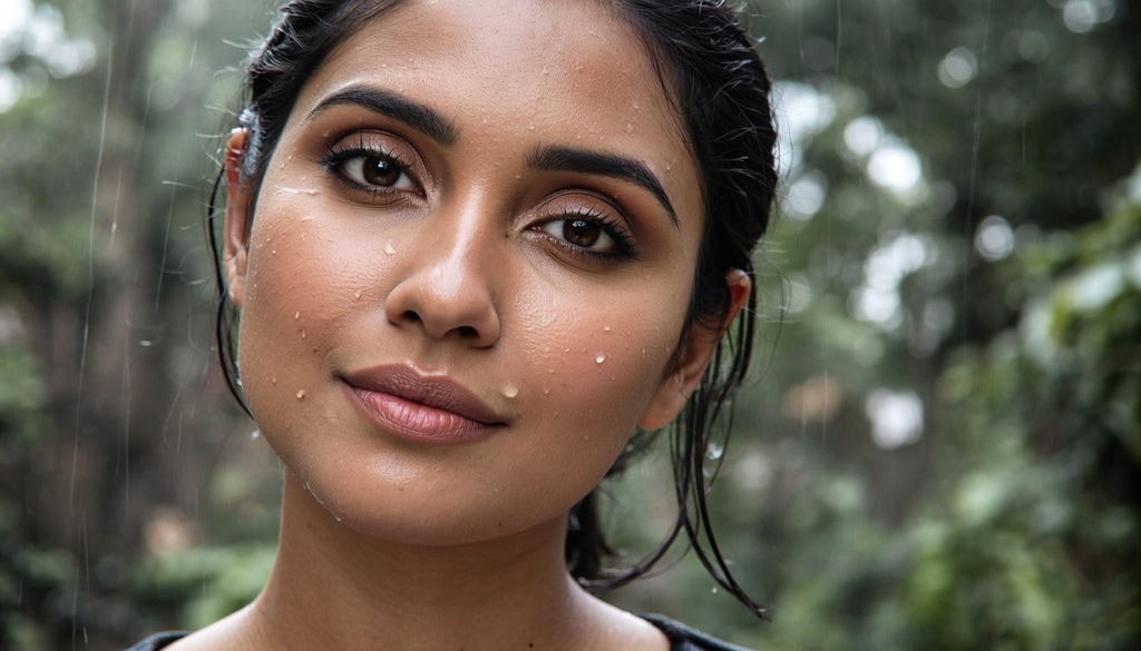 Master waterproof and smudge-proof makeup techniques for flawless, radiant skin during heavy rainy weather.