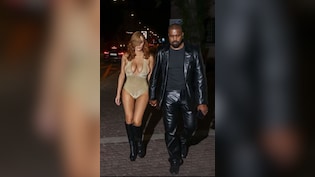 Bianca Censori Stuns In Gold Leotard And Black Boots During Night Out With Kanye West