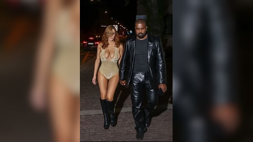 Bianca Censori Stuns In Gold Leotard And Black Boots During Night Out With Kanye West