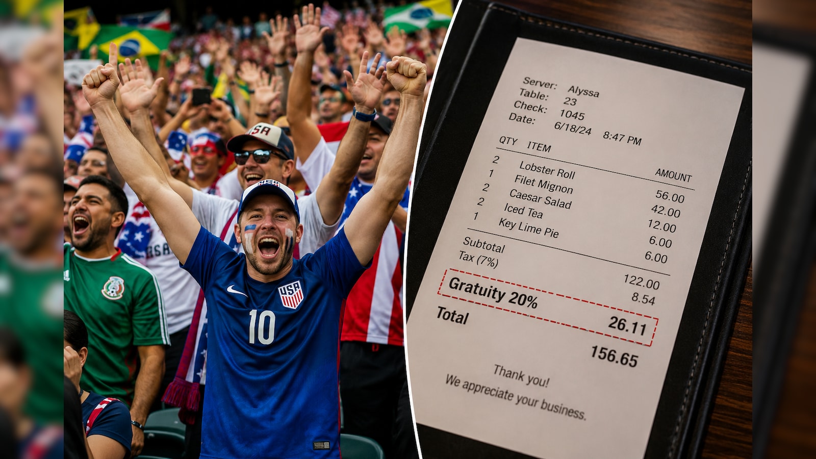 FIFA World Cup 2026: US Restaurants Automatically Adding Service Charge To Bills As Fans Skip Tips