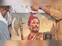 'परशुराम अवतार और हाथ में संविधान', काशी में कांग्रेस कार्यकर्ताओं का राहुल गांधी का नए अवतार वाला पोस्टर