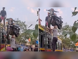 ये है असल जिंदगी का बाहूबली, सिर पर बुलेट बाइक उठाकर किया ऐसा काम, वीडियो देख दंग रह गए लोग