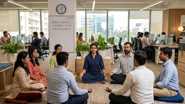 Somatic breathing can calm down your nervous system and reduce mid-day workplace burnout