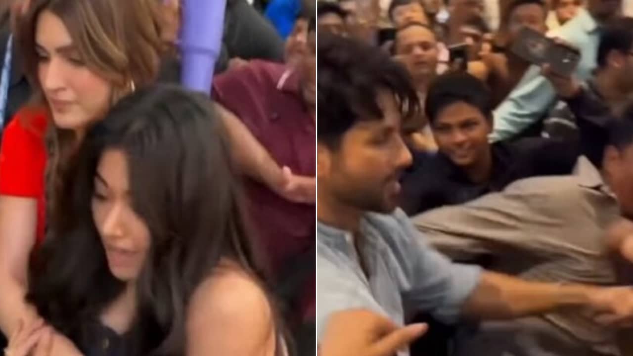 कॉकटेल 2 इवेंट में शाहिद कपूर ने दिया फैन्स को धक्का, भीड़ में रश्मिका मंदाना को बचाती दिखीं कृति सेनन