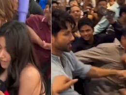 कॉकटेल 2 इवेंट में शाहिद कपूर ने दिया फैन्स को धक्का, भीड़ में रश्मिका मंदाना को बचाती दिखीं कृति सेनन