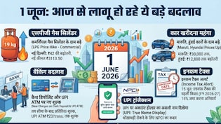 1 June Rules Changes: बैंकिंग, इनकम टैक्&zwj;स से लेकर कार की कीमतों तक, आज से लागू हो रहे हैं ये बड़े बदलाव, सीधा आपकी जेब पर असर!