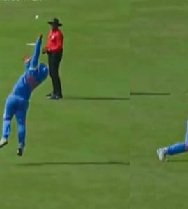 "<i>Isko Kehte Hain</i> Fielding": Vaibhav Sooryavanshis Unreal Catch Stuns The Internet