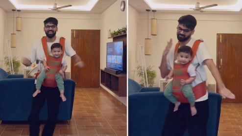 वो लड़की है कहां... गाने पर पिता ने बेटी को बेबी कैरियर में लेकर किया जानदार डांस, दिल को छू रहा वीडियो