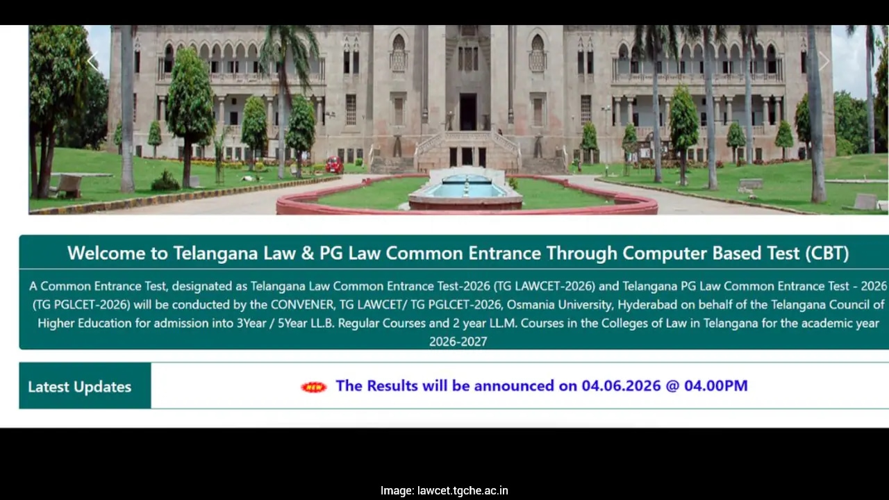 Telangana Law Common Entrance Test 2026 Scorecards To Be Out At 4 PM, Here's How To Check