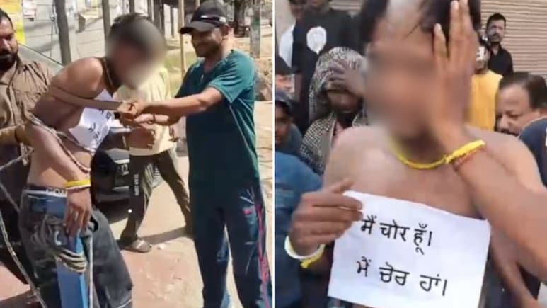On Camera, Man Tied, Thrashed, Head Shaved Over Theft Suspicion In Ludhiana