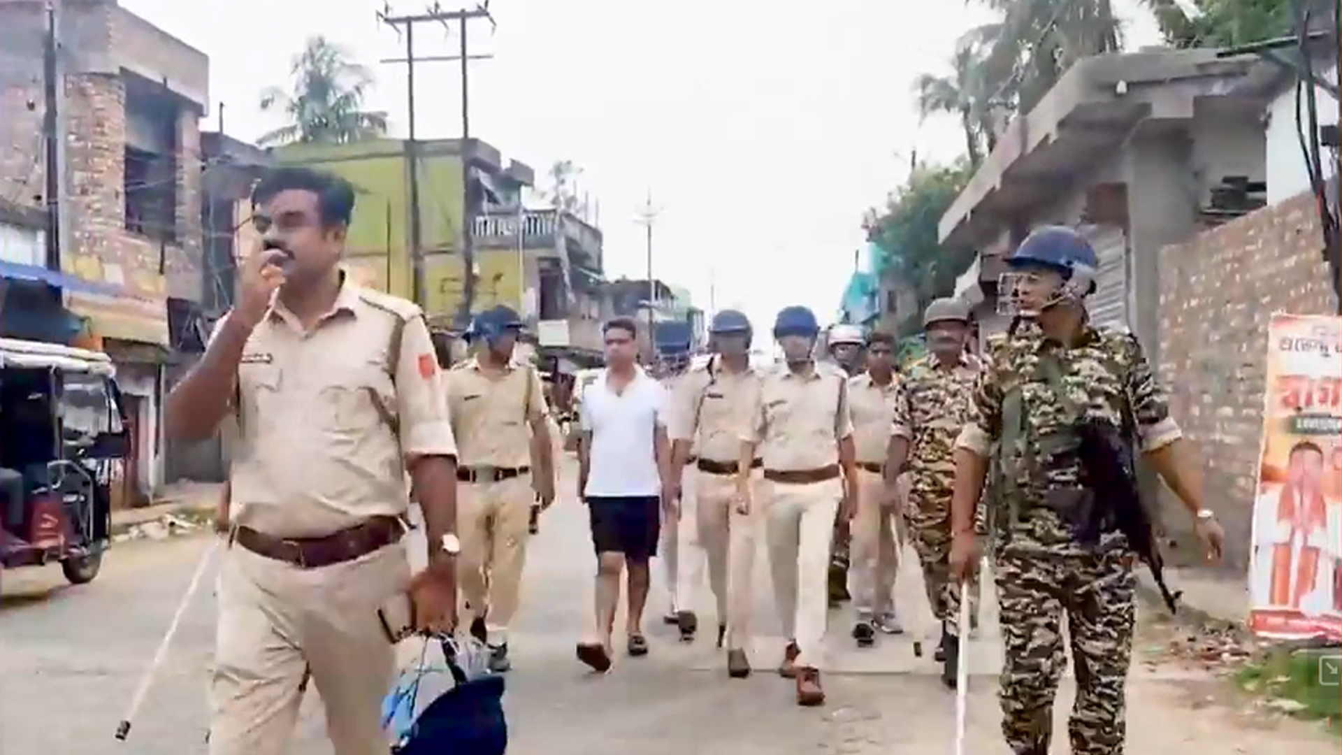 TMC Leader Jahangir Khan Paraded By Police In Half Pants After Arrest