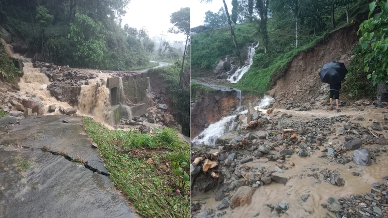 Key Bridge In Sikkim Washed Away As Heavy Rain Triggers Floods, Landslides