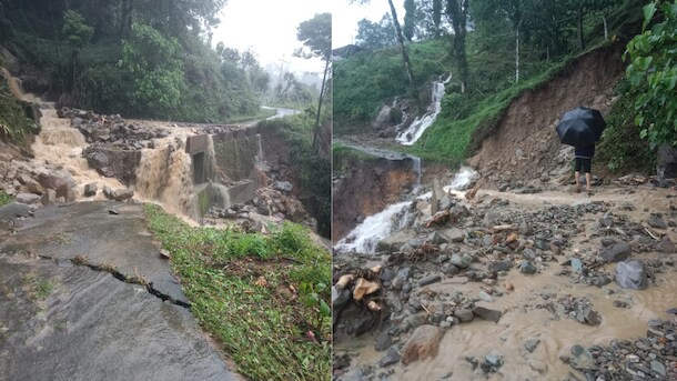 Key Bridge In Sikkim Washed Away As Heavy Rain Triggers Floods, Landslides