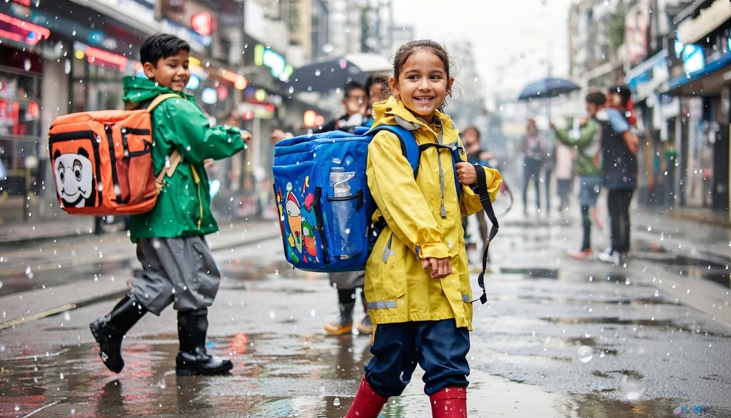 Keep your notebooks completely dry through heavy monsoon downpours with these durable school bags. Keep your notebooks completely dry through heavy monsoon downpours with these durable school bags.