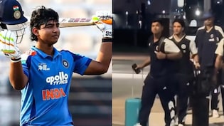 Watch: Abhishek Sharma Guides Vaibhav Sooryavanshi As Paparazzi Seek Teenager's Attention
