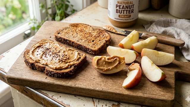 Choose natural peanut butter that contains minimal added sugars