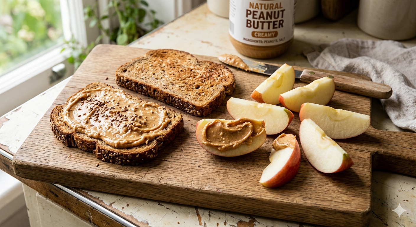 Choose natural peanut butter that contains minimal added sugars