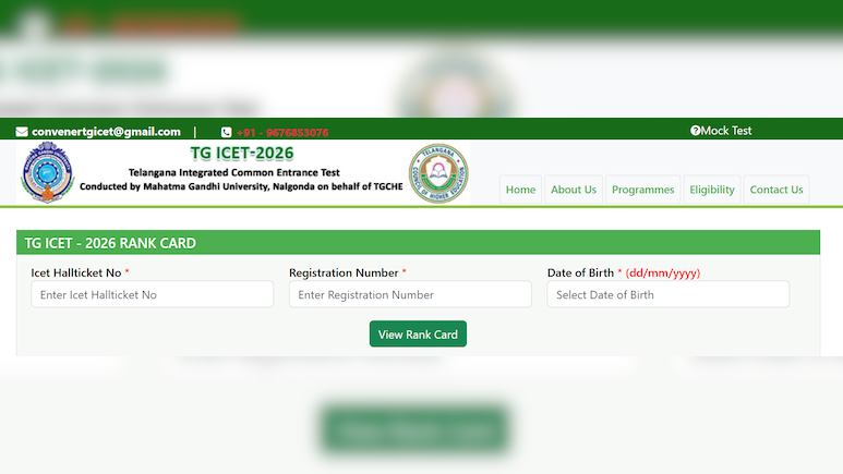 TG ICET Result 2026 DECLARED: Check Direct Link To Download TG ICET Rank Card
