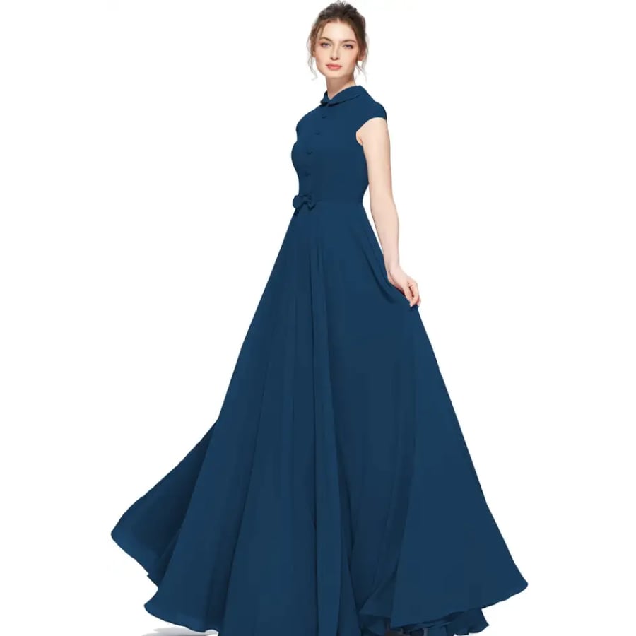 Click here to buy: Miren Flared/A-Line Gown (Dark Blue)