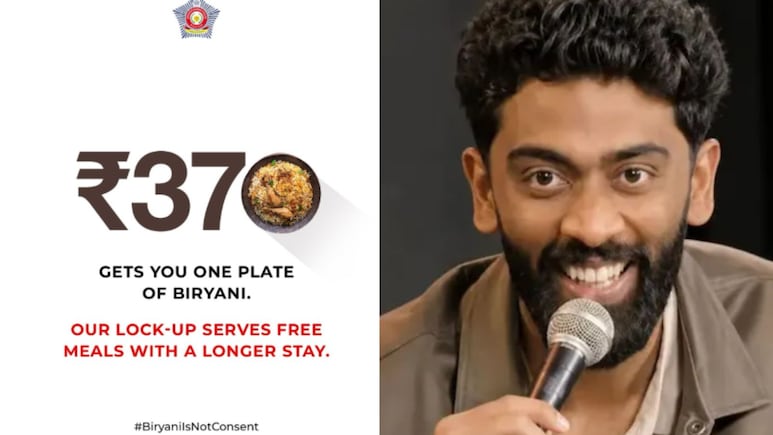प्रणित मोरे के 370 बिरयानी विवाद पर मुंबई पुलिस की पोस्ट, इंटरनेट पर छिड़ी बहस