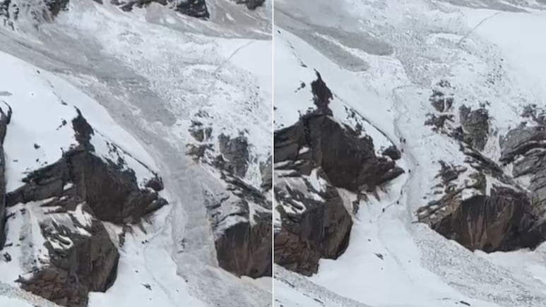 Video: Moment Avalanche Charges At 19-Member Trekking Team In Uttarakhand