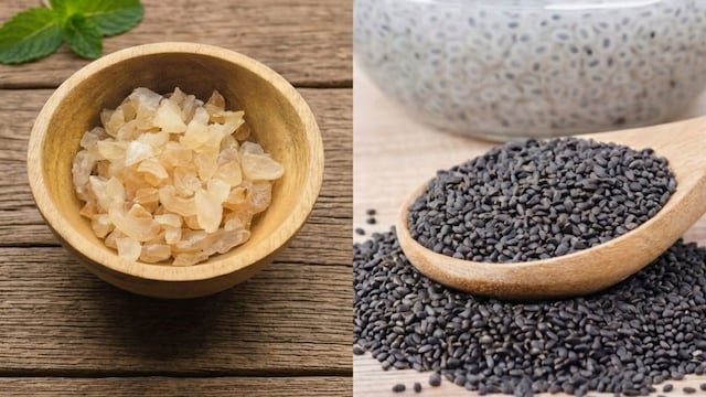 Sabja seeds and gond kaitra can help hydrate and aid in weight loss