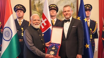 PM Modi Receives Slovakia's Highest Award | Watch Video