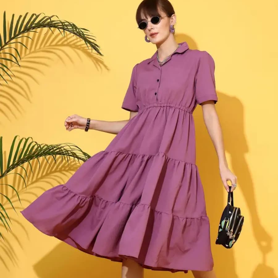 Click here to buy: Sheetal Associates Women Fit and Flare Purple Dress Click here to buy: Sheetal Associates Women Fit and Flare Purple Dress
