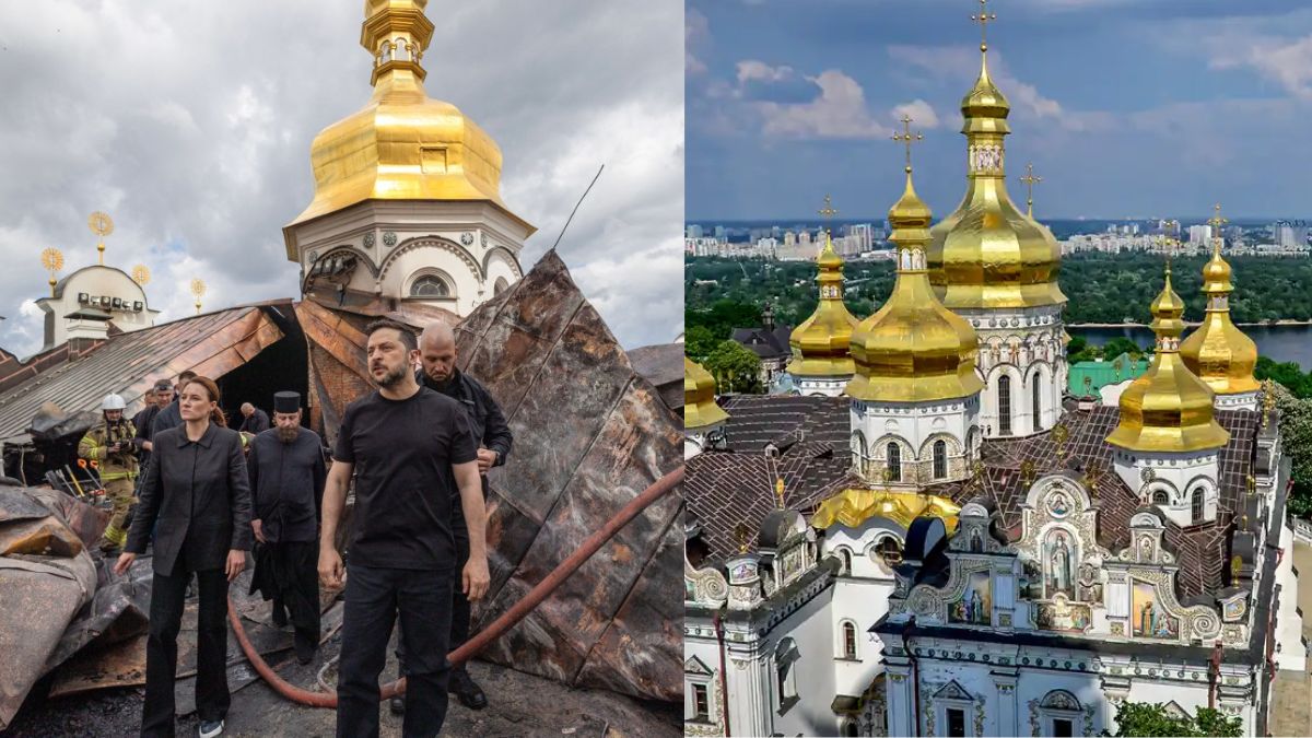 Inside Kyiv's 1,000-Year-Old Monastery, A UNESCO Site, Damaged In Russian Attack