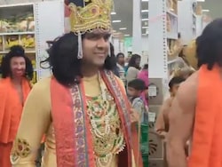 Video: Man Dresses As Lord Ram In Canada Store, Crowd Chants "Jai Shri Ram"
