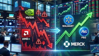 AI Rotation? Walmart, P&G, Merck Gain As Defensive Stocks Gain Traction Amid Chip Crash
