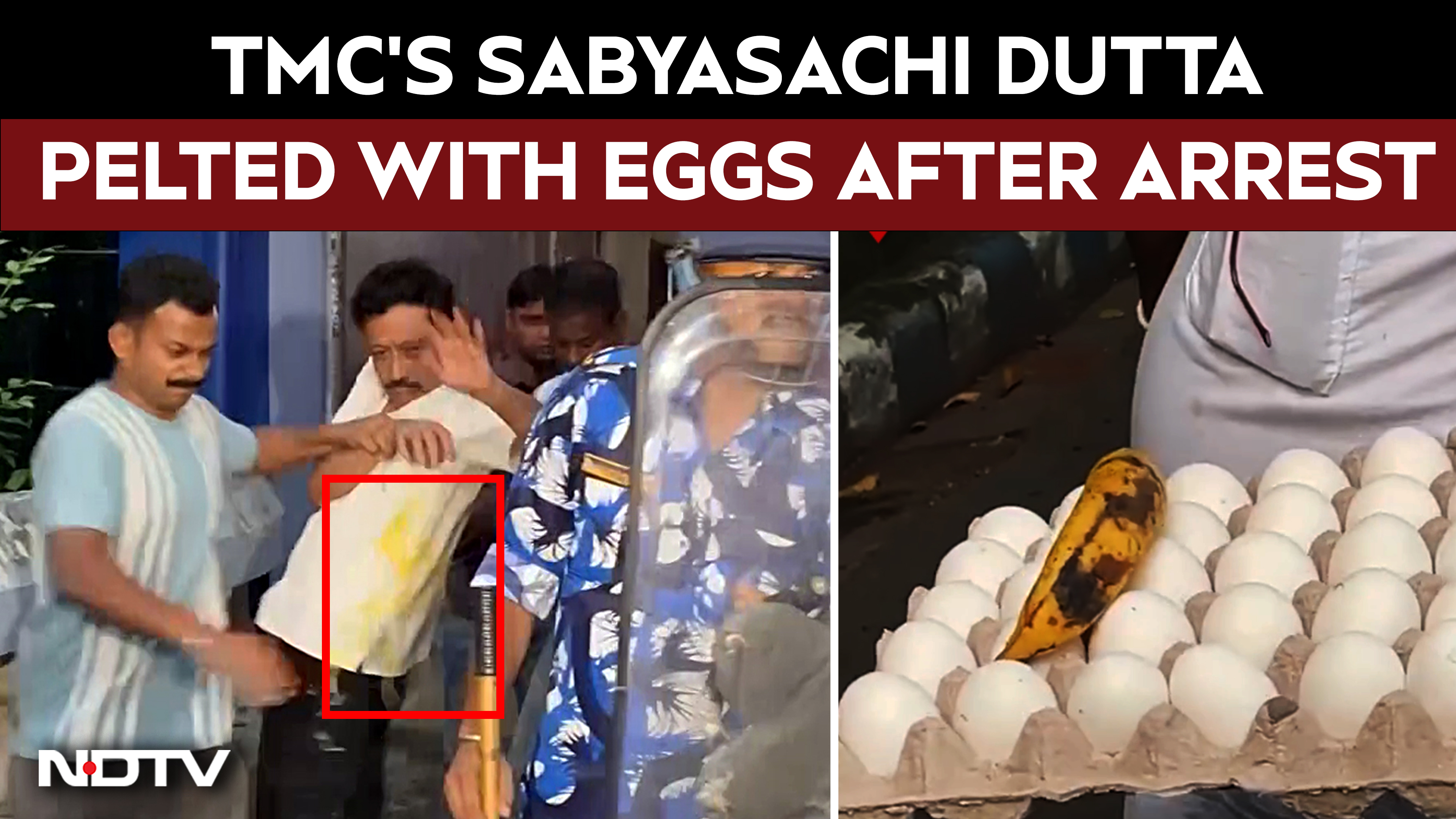 TMC Leader Sabyasachi Dutta News | Eggs, Tomatoes Thrown At Ex-Bidhannagar Mayor, TMC Leader Sabyasachi Dutta After Arrest
