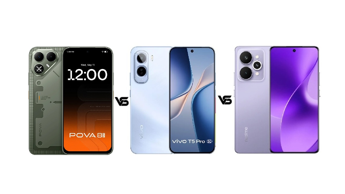 Tecno Pova 8 vs Vivo T5 Pro 5G vs Realme 15 Pro 5G: जानें किसमें कितना है दम?