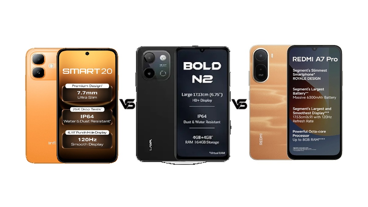 Infinix Smart 20 vs Lava Bold N2 5G vs Redmi A7 Pro: जानें 15000 में कौन सा है बेस्ट?