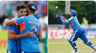 IND vs IRE 1st T20 LIVE Score: हर्षित राणा-अर्शदीप सिंह का कहर, आयरलैंड के 3 विकेट गिरे, संजू ने लपके दो कैच
