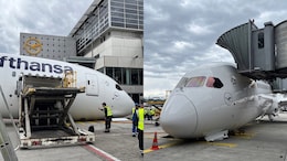 Video: Lufthansa Boeing 787's Nose Gear Collapses At Airport, Several Injured