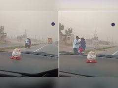 भीषण आंधी में हाइवे पर फंसी थी फैमिली, एक कार आकर रुकी...और वायरल हो गया वीडियो