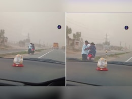 भीषण आंधी में हाइवे पर फंसी थी फैमिली, एक कार आकर रुकी...और वायरल हो गया वीडियो