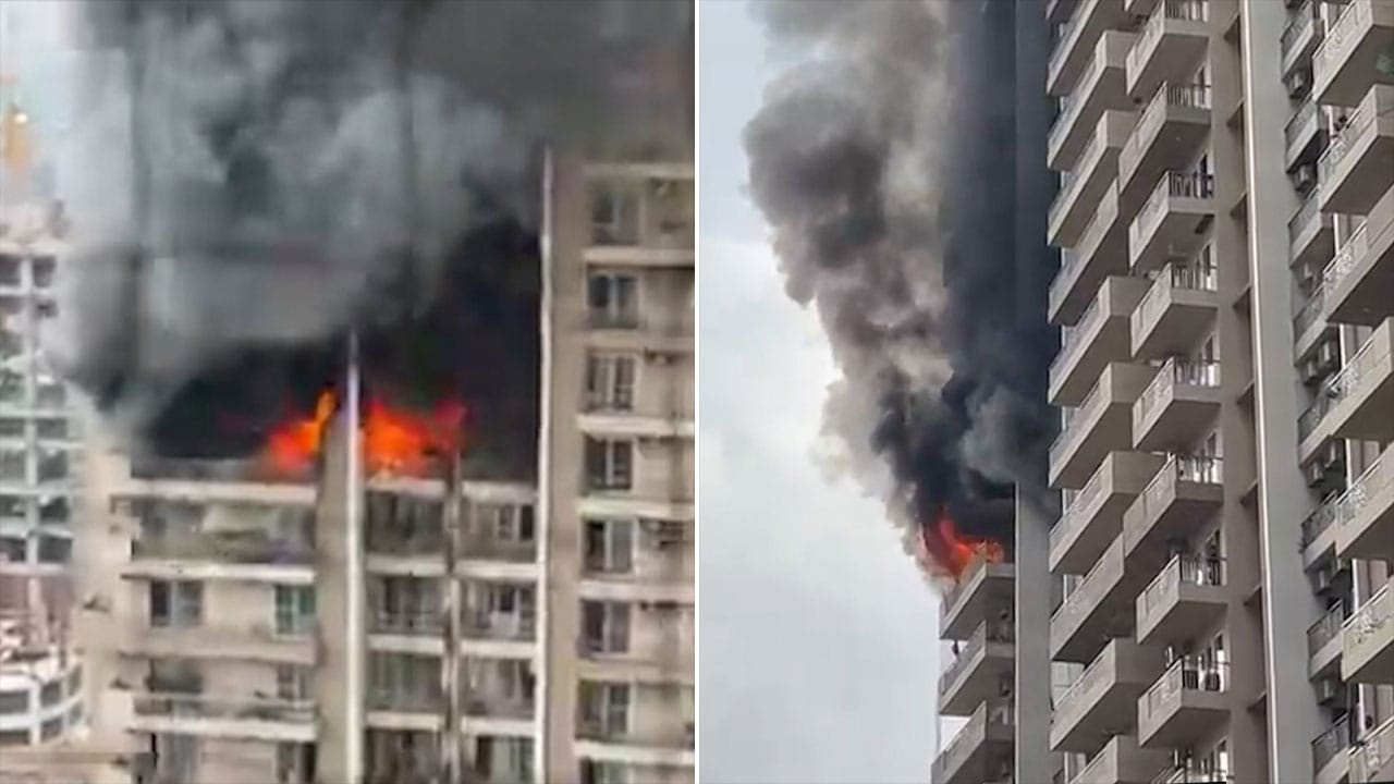 Massive Fire At Noida Sector 74 Society Flat; Rescue Ops Underway