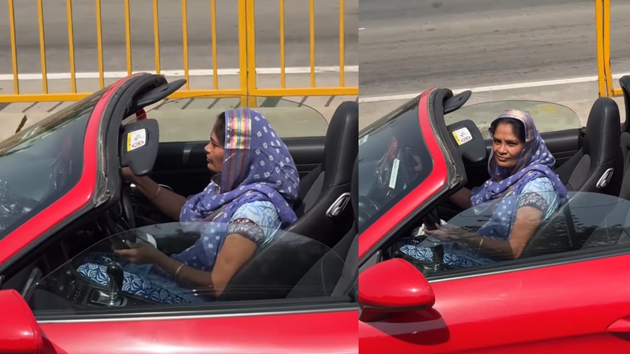 Delhi Woman Drives Porsche In Indian Attire, Internet Calls Her 'Baddie'