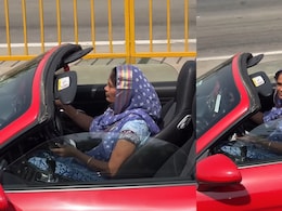 Delhi Woman Drives Porsche In Indian Attire, Internet Calls Her A 'Desi Baddie'